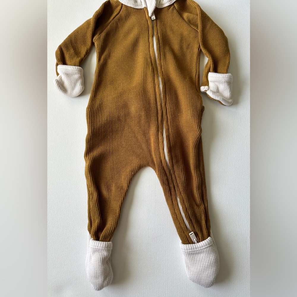 Brown and White Kids One Piece Bodysuit